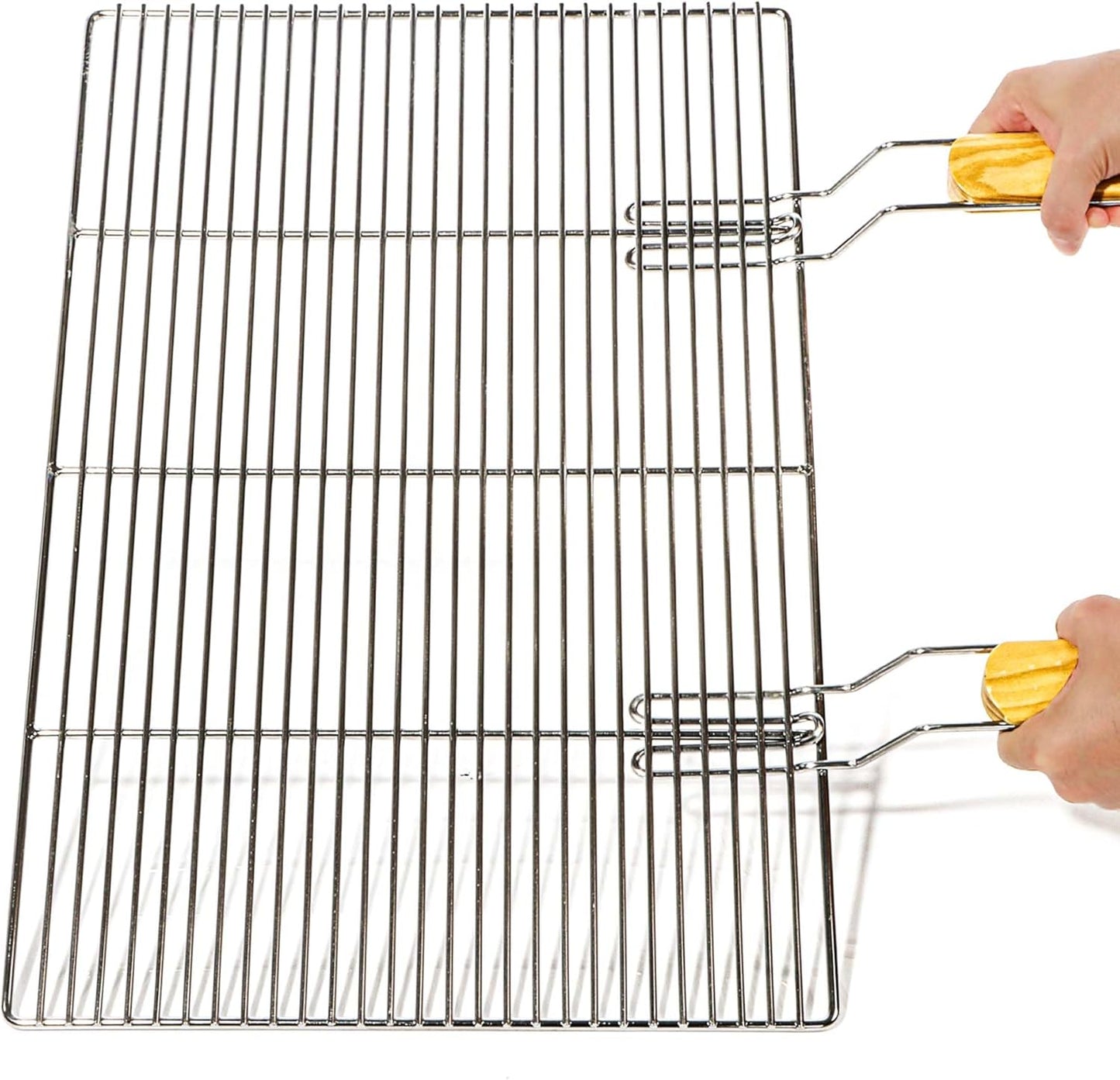 Eckiger Edelstahl-Grillrost, 67 x 40 cm