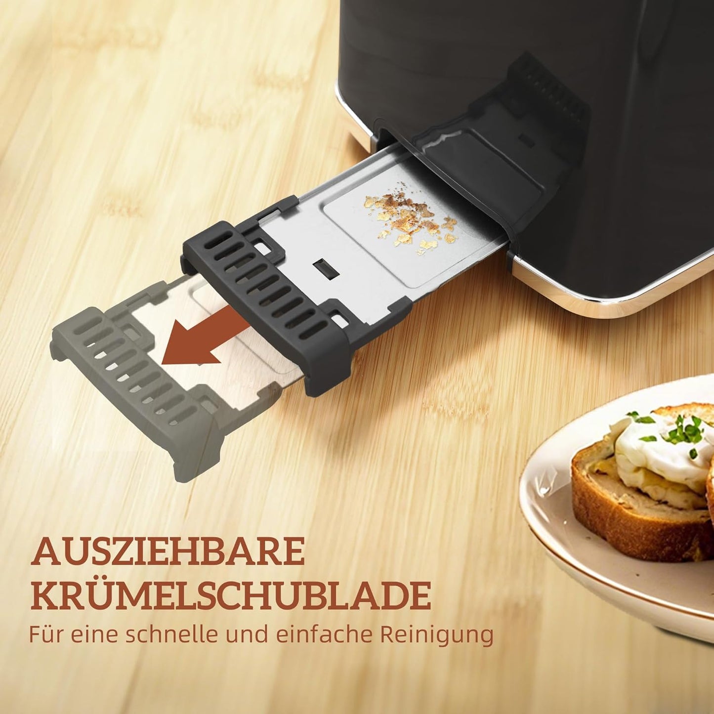 Wasserkocher und Toaster Set, Schwarz