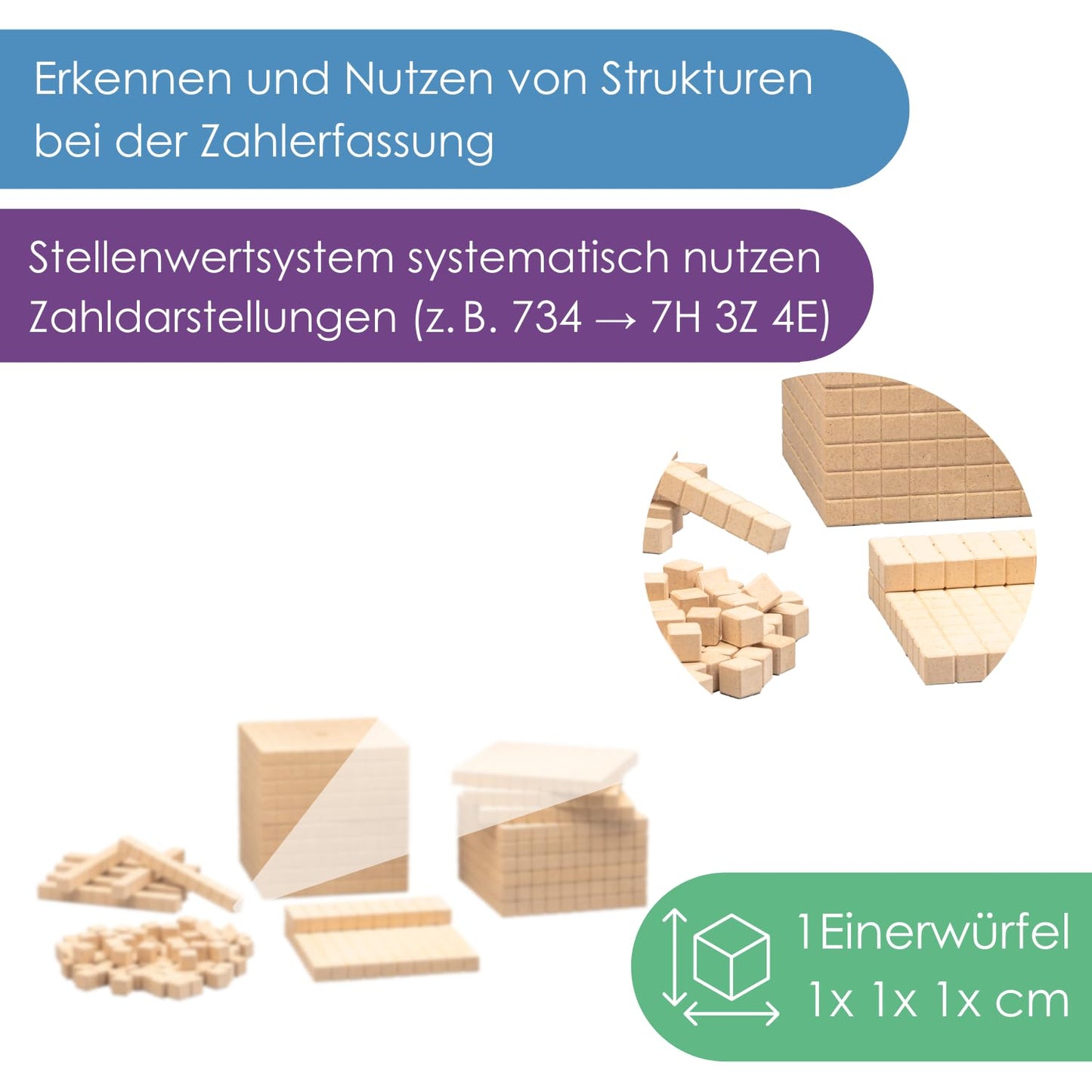 Zehnersystemsatz in Stapelbox, 121 pieces Single