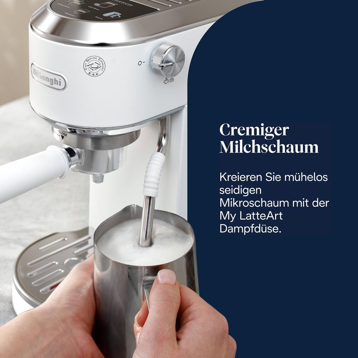 Dedica Duo Siebträgermaschine mit Milchaufschäumer