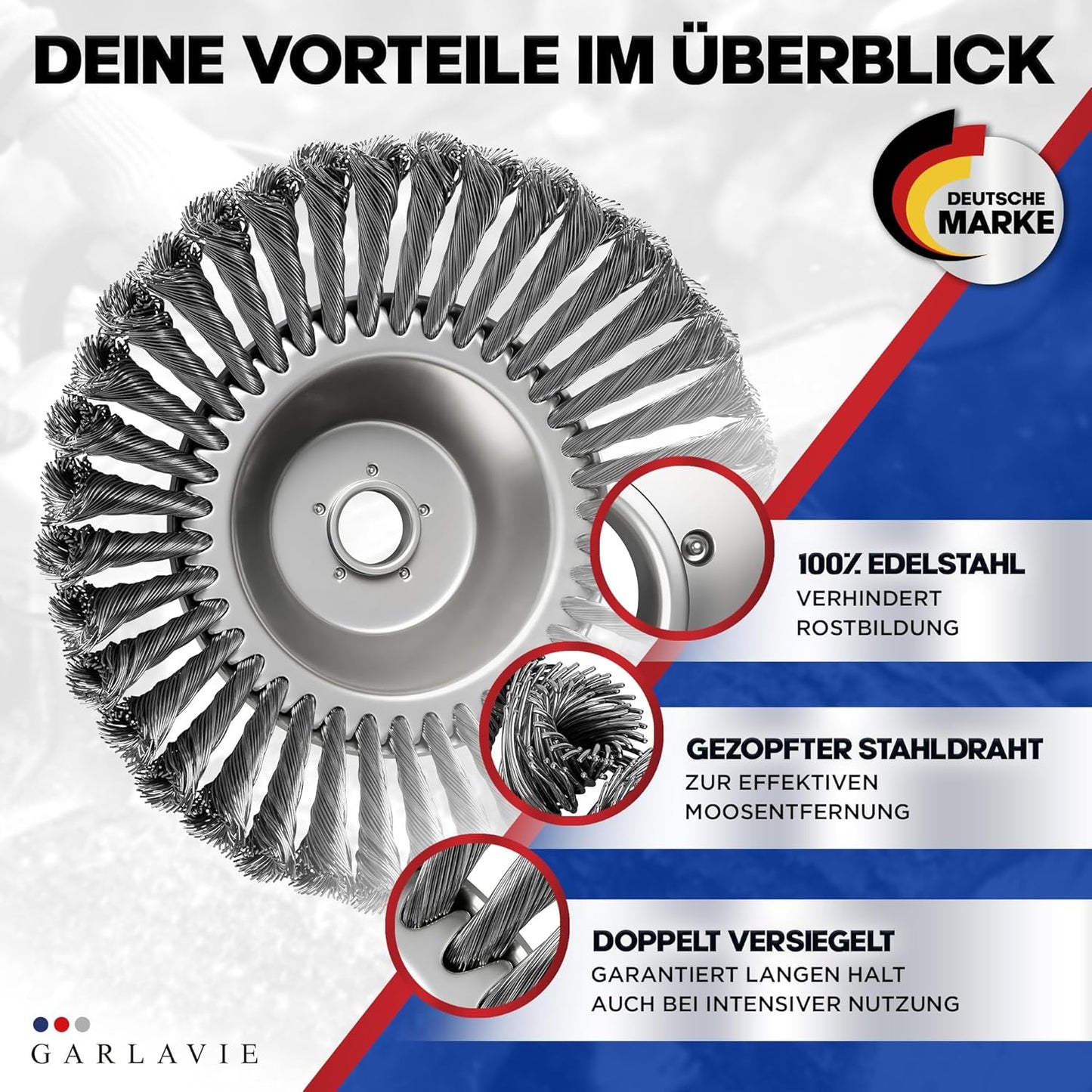 Unkrautbürste mit Installationswerkzeug, 1 Stück (Mit Installationswerkzeug)