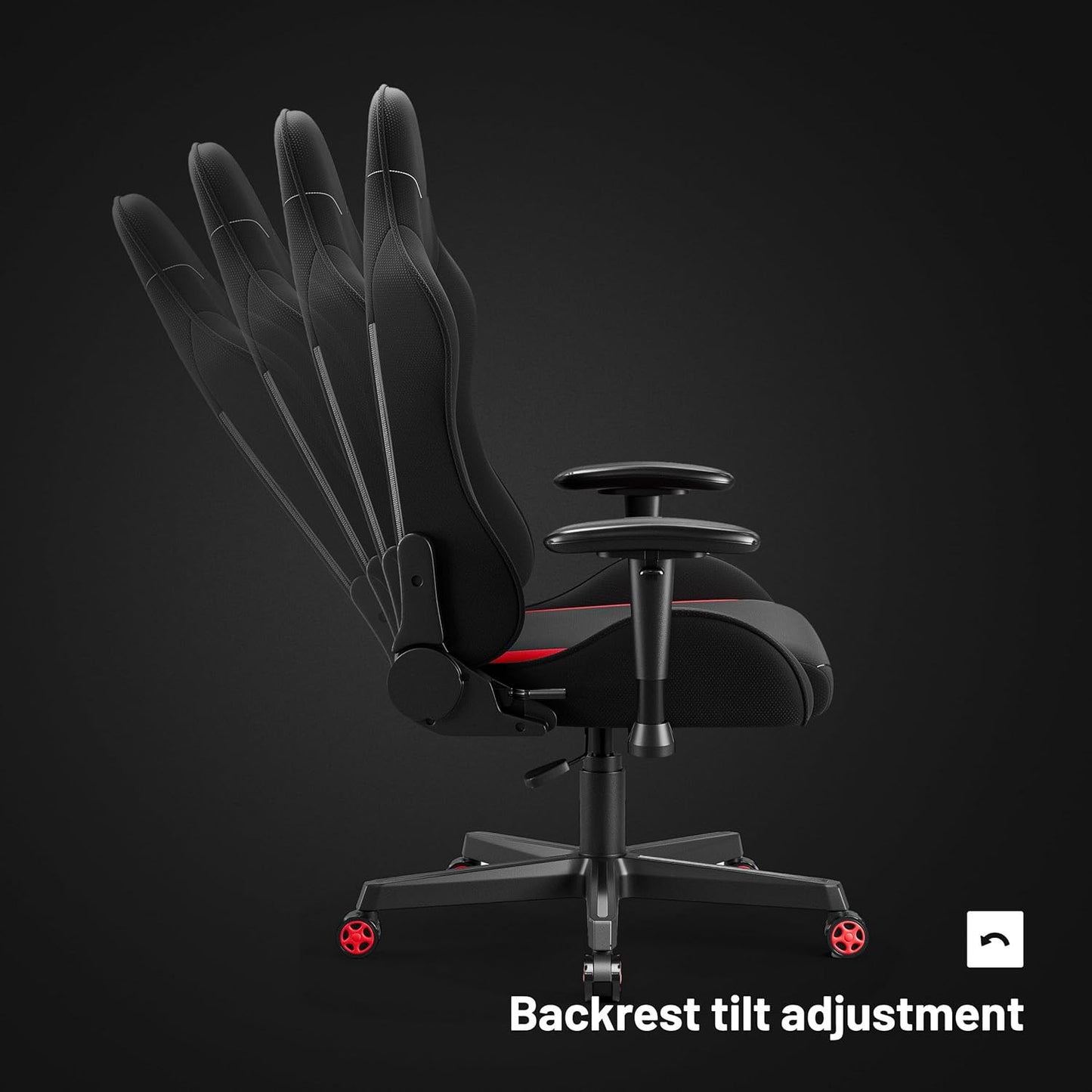 Ergonomischer Gaming-Stuhl X-Starter, Schwarz 132 cm x 68 cm x 49.5 cm