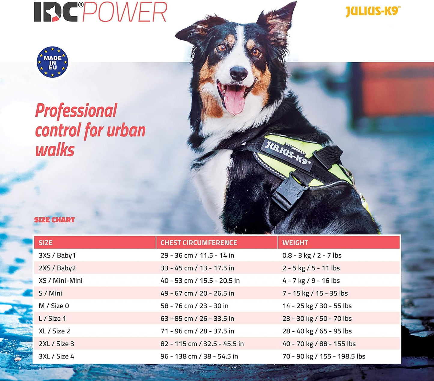 IDC-Powergeschirr mit Logofeld, Schwarz 3XL/4