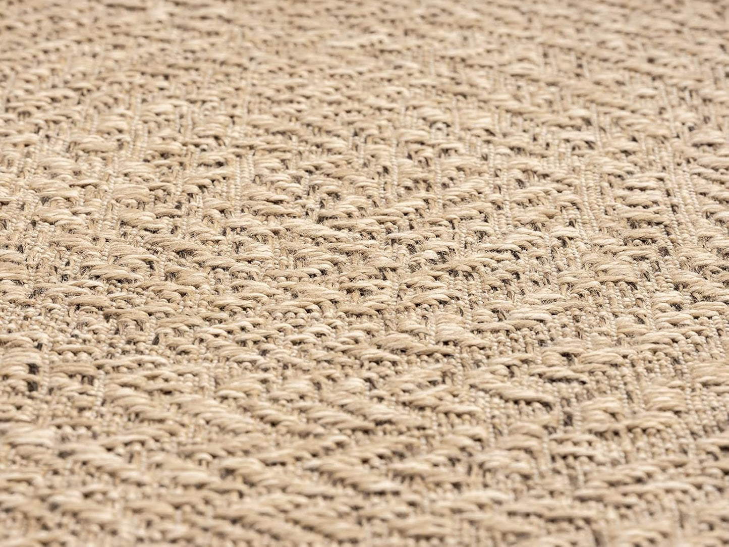 Wetterfester Outdoor-Teppich im Jute-Look (160 x 230 cm), 160 x 230 cm Natur-5