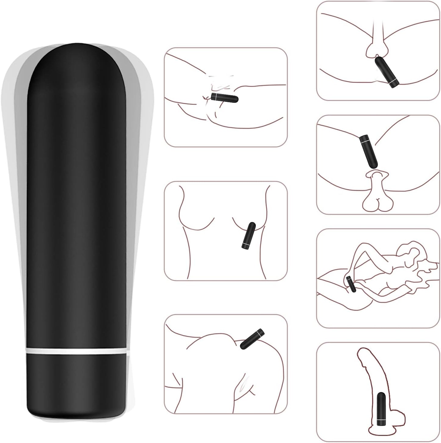 Strap-On Dildo mit Bullet Vibrator & Harness