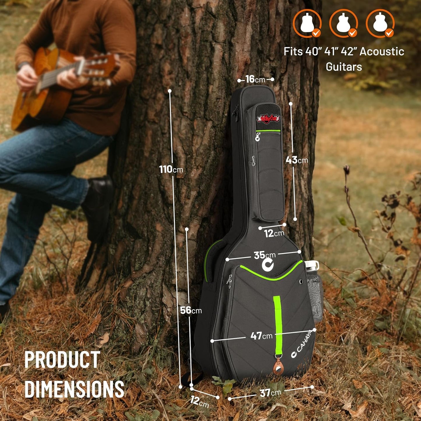 Gepolsterte Softshell Gitarrentasche