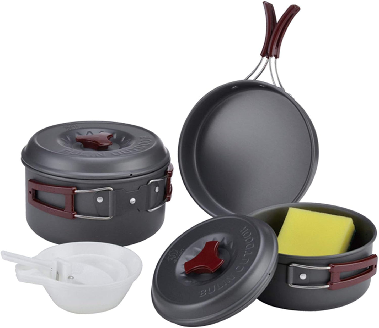Camping Kochgeschirr Set, 3 Personen ohne Wasserkessel