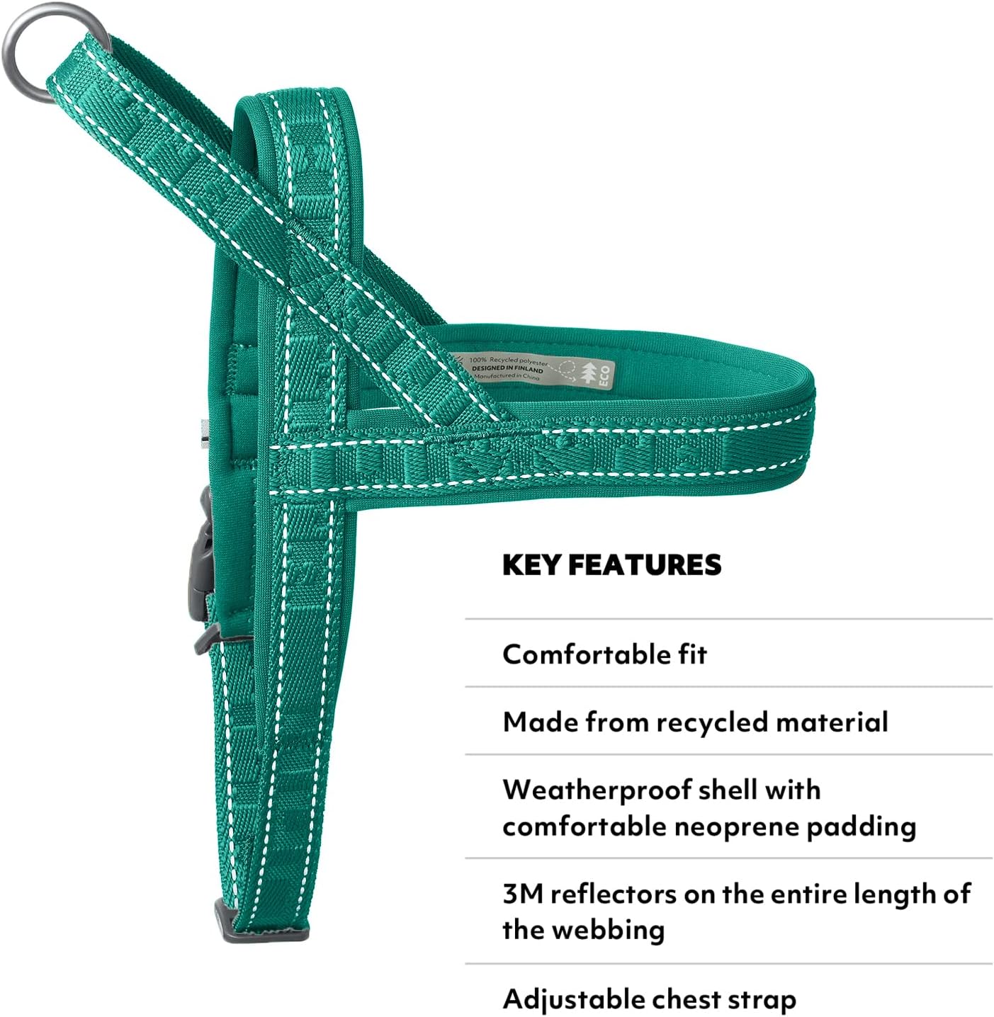 Casual Hundegeschirr ECO (30-35cm), 30-35cm Blau