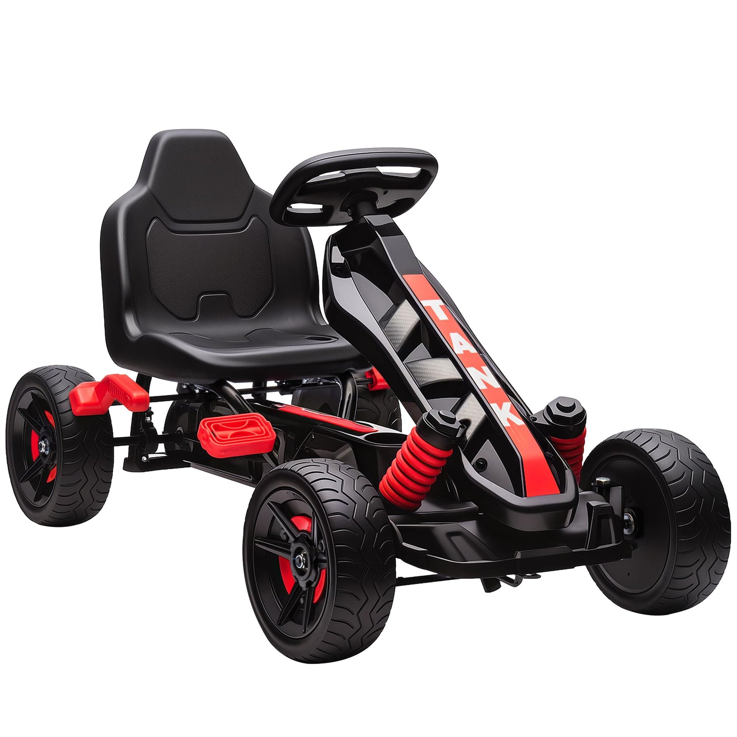 Gokart Tretauto mit Handbremse, Rot