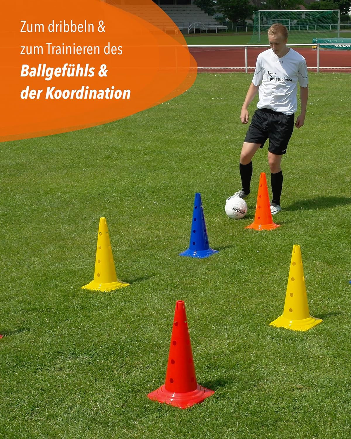 Kombi Kegel für Agility-Training, 4 Stück, Mehrfarbig