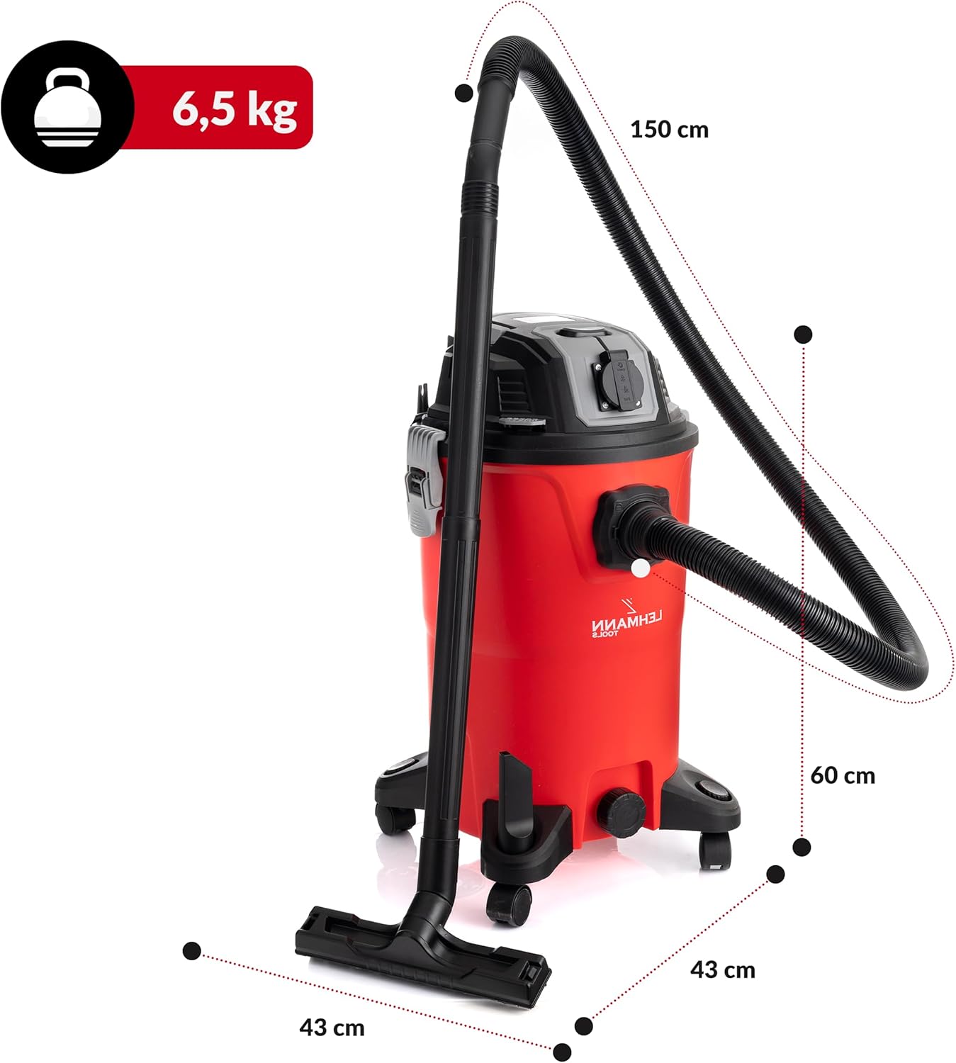 Industriestaubsauger mit Steckdose