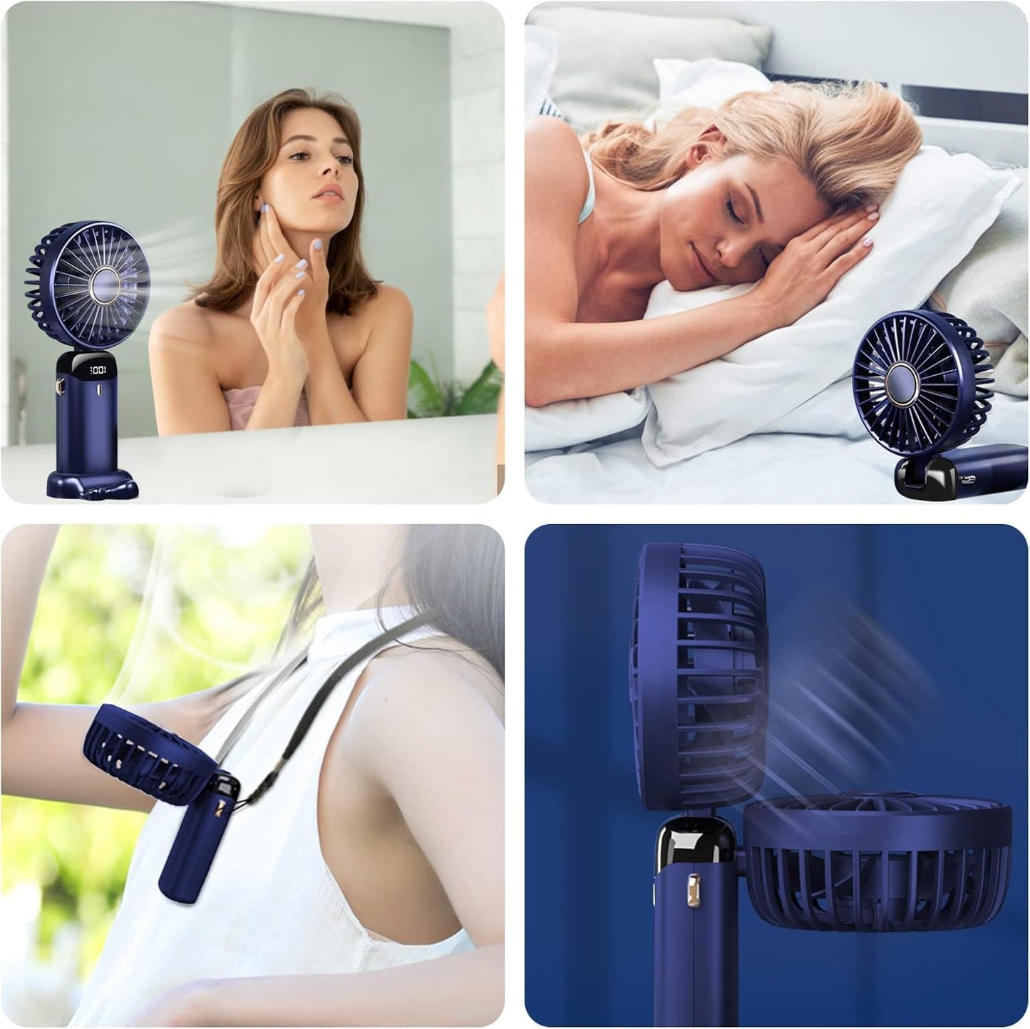 Tragbarer Mini-Ventilator, Dunkelblau