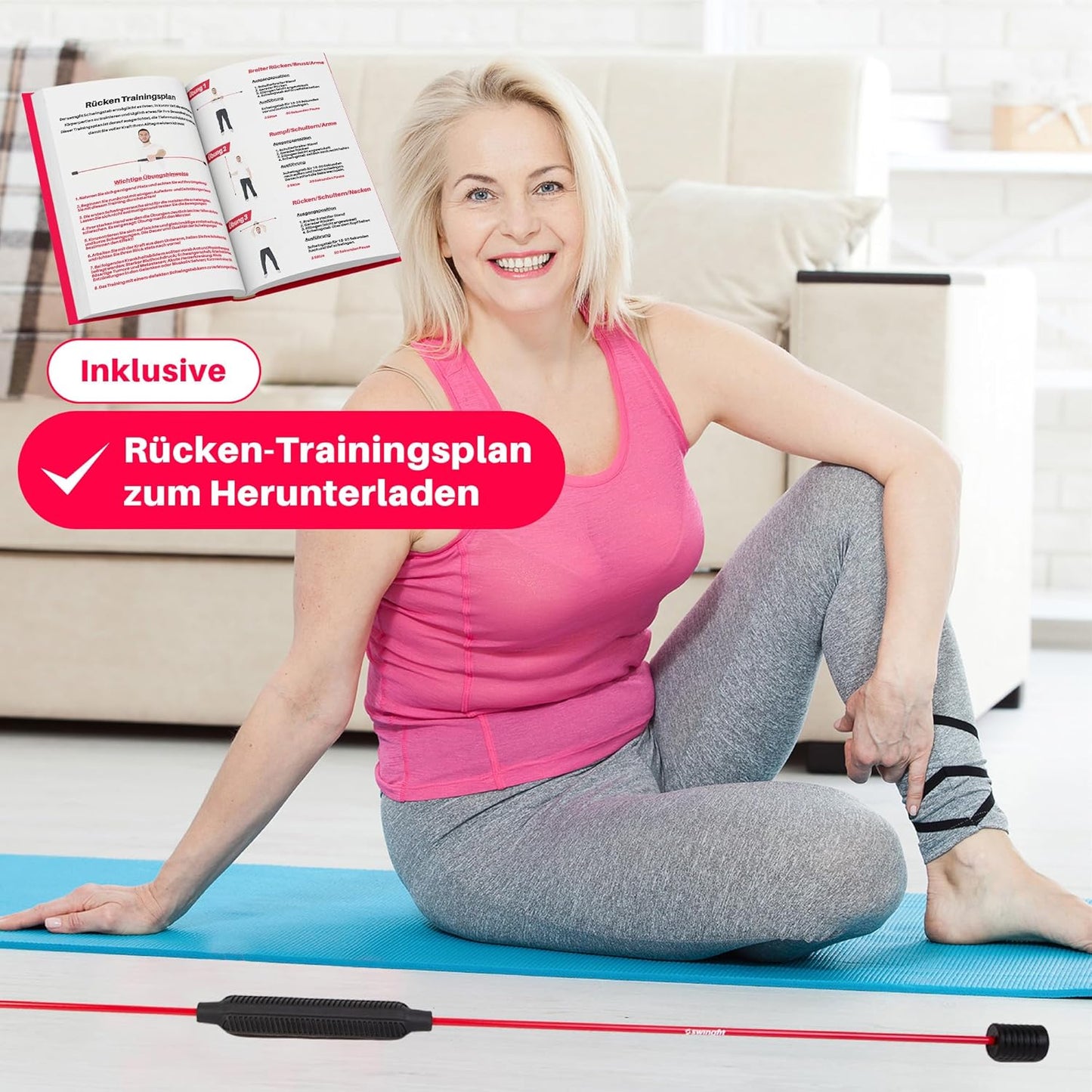 Schwingstab mit Trainingsplan & Zubehör