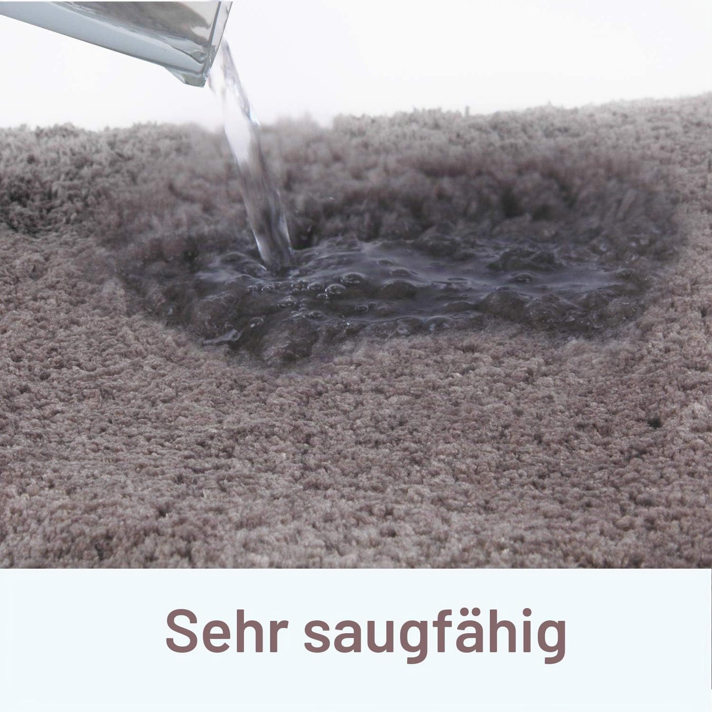 Rutschfeste Badematte, 70x120 cm, 70 x 120 cm (Rechteckig) Braun