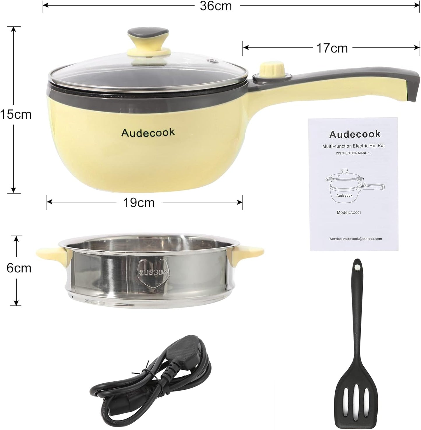 2 in 1 Hot Pot Topf, Gelb