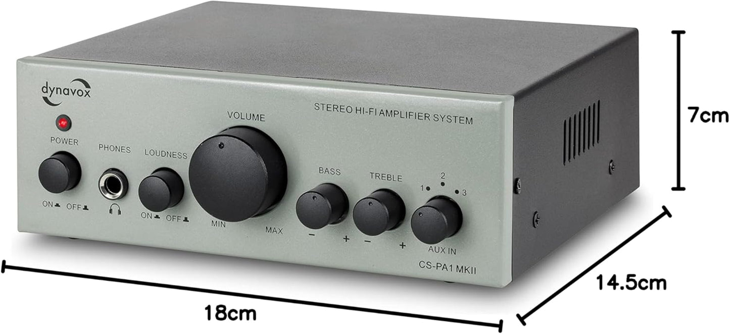 Mini Stereo-Verstärker CS-PA1 MK II mit Klangregelung, Silber