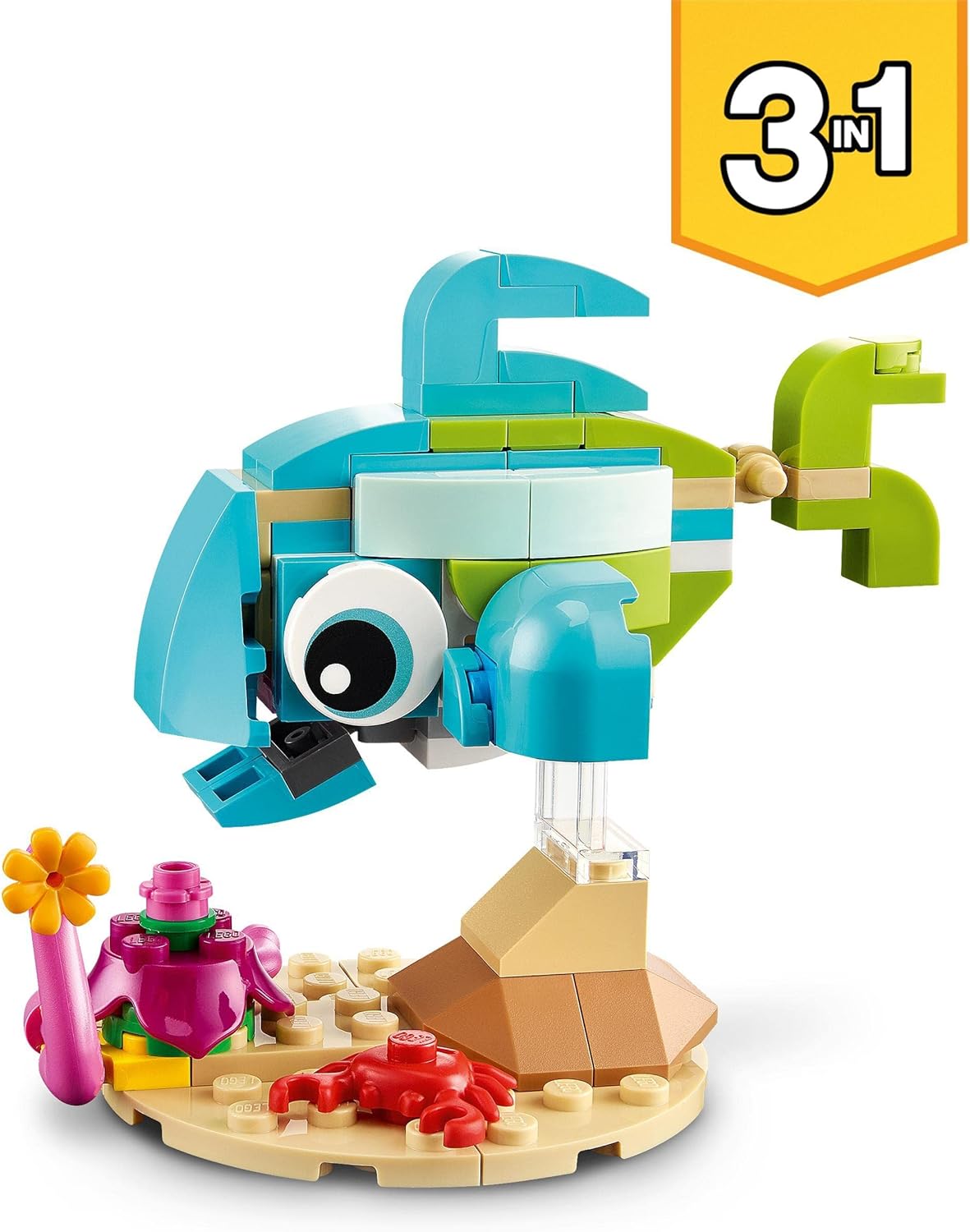 Creator 3-in-1 Delfin und Schildkröte, Single