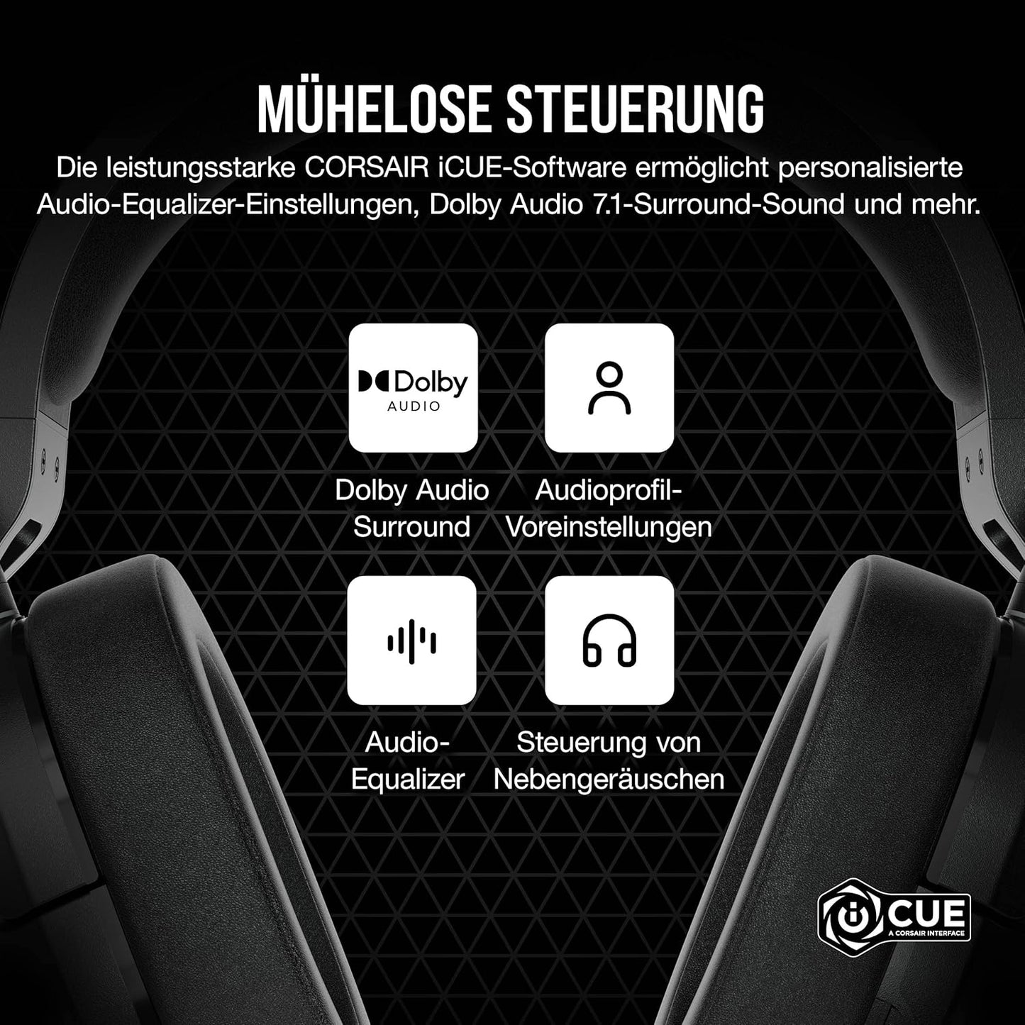 HS55 Surround Gaming-Headset mit Dolby 7.1 Sound, HS55 SURROUND Schwarz