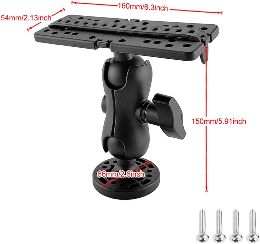 Echolot Montagefuss 360° drehbar für Fishfinder, Schwarz