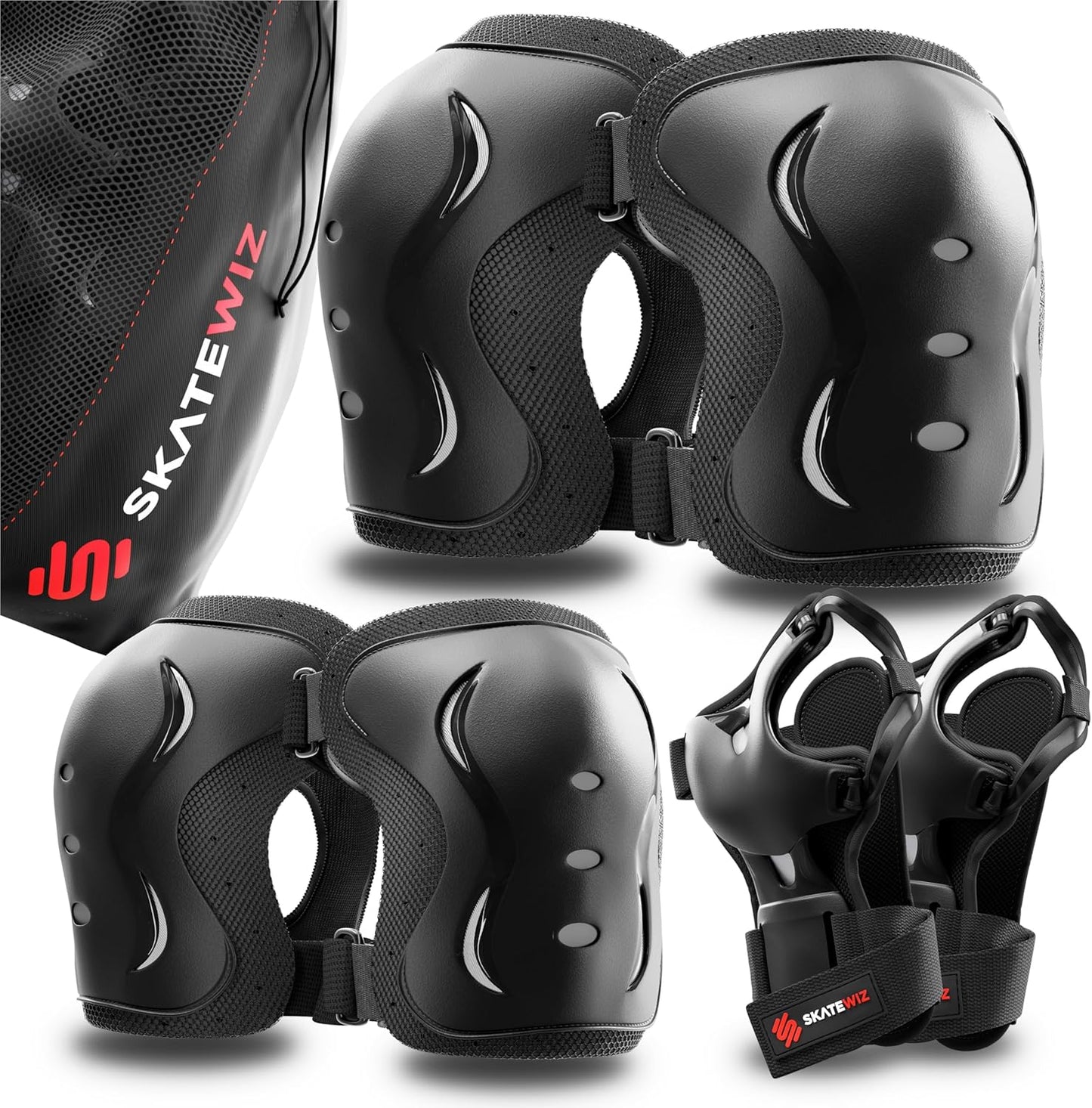 Schützer Set Skate, M - Jugendliche & Erwachsene Schwarz