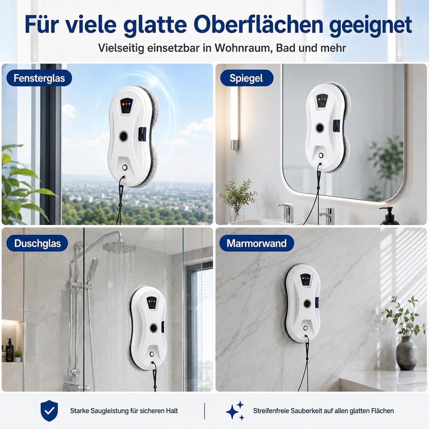 RoboClean Fensterputzroboter mit Sprühfunktion, A