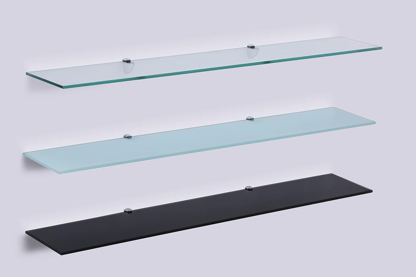 Wandregal mit Sicherheitsglas, 30 cm Weiß