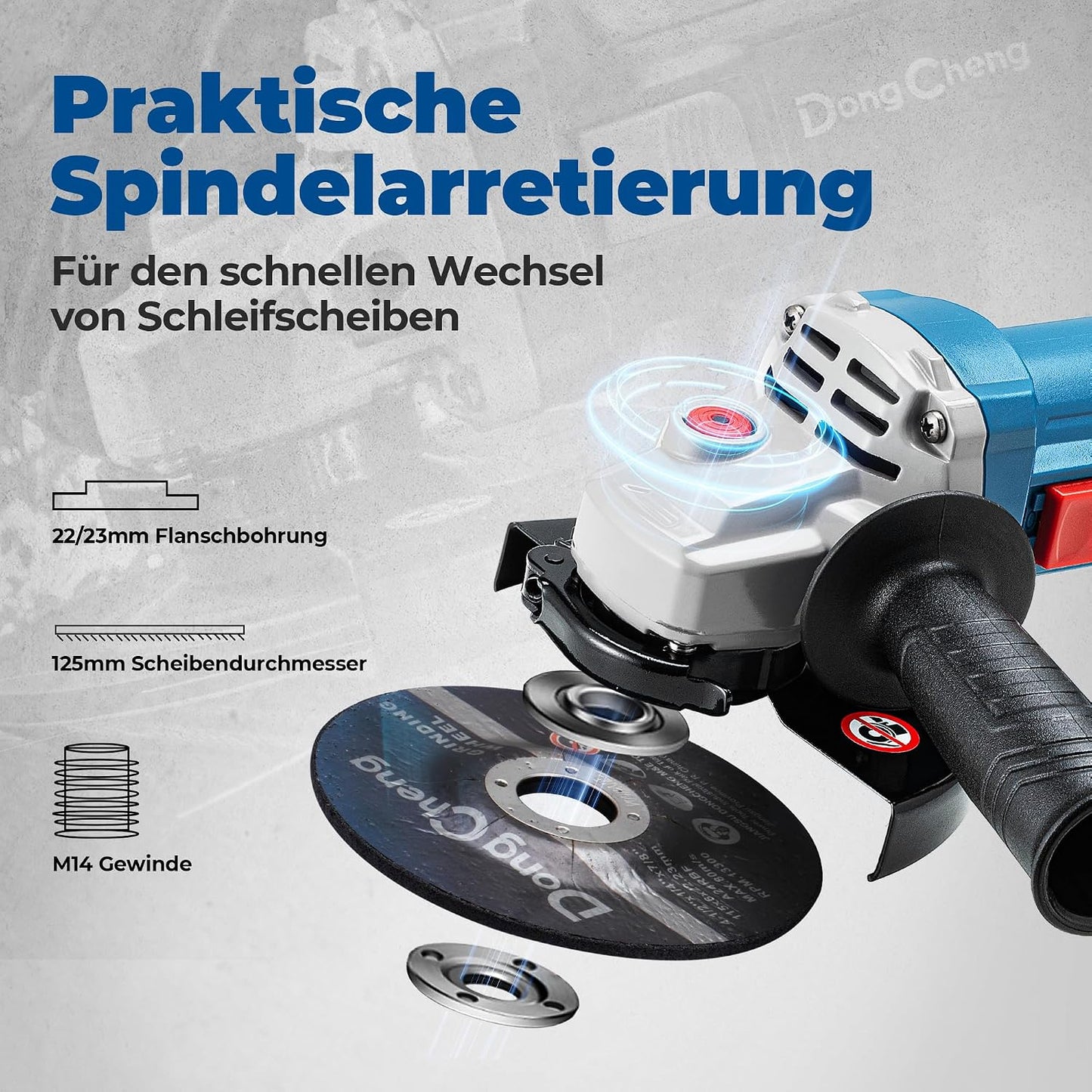 Winkelschleifer mit Zubehör, 1100W Winkelschleifer