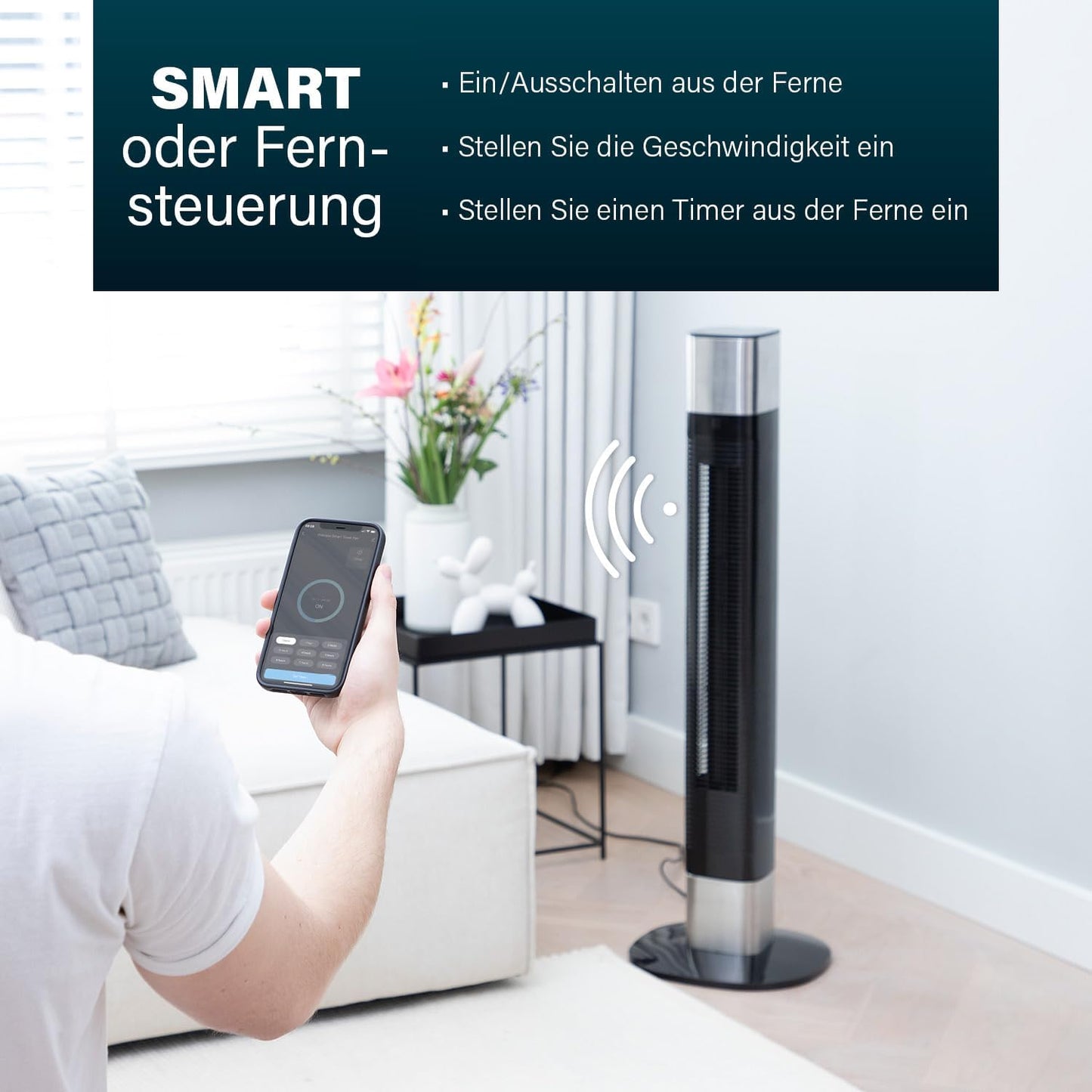 Turmventilator 358280, Schwarz