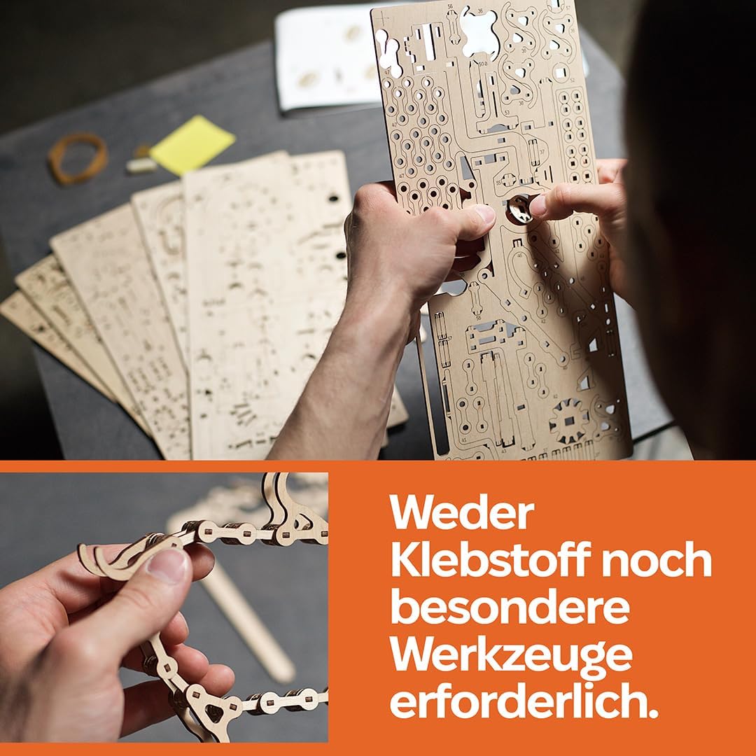Murmel-Kettenbahn 3D Puzzle, Marble Run Chain Hoist