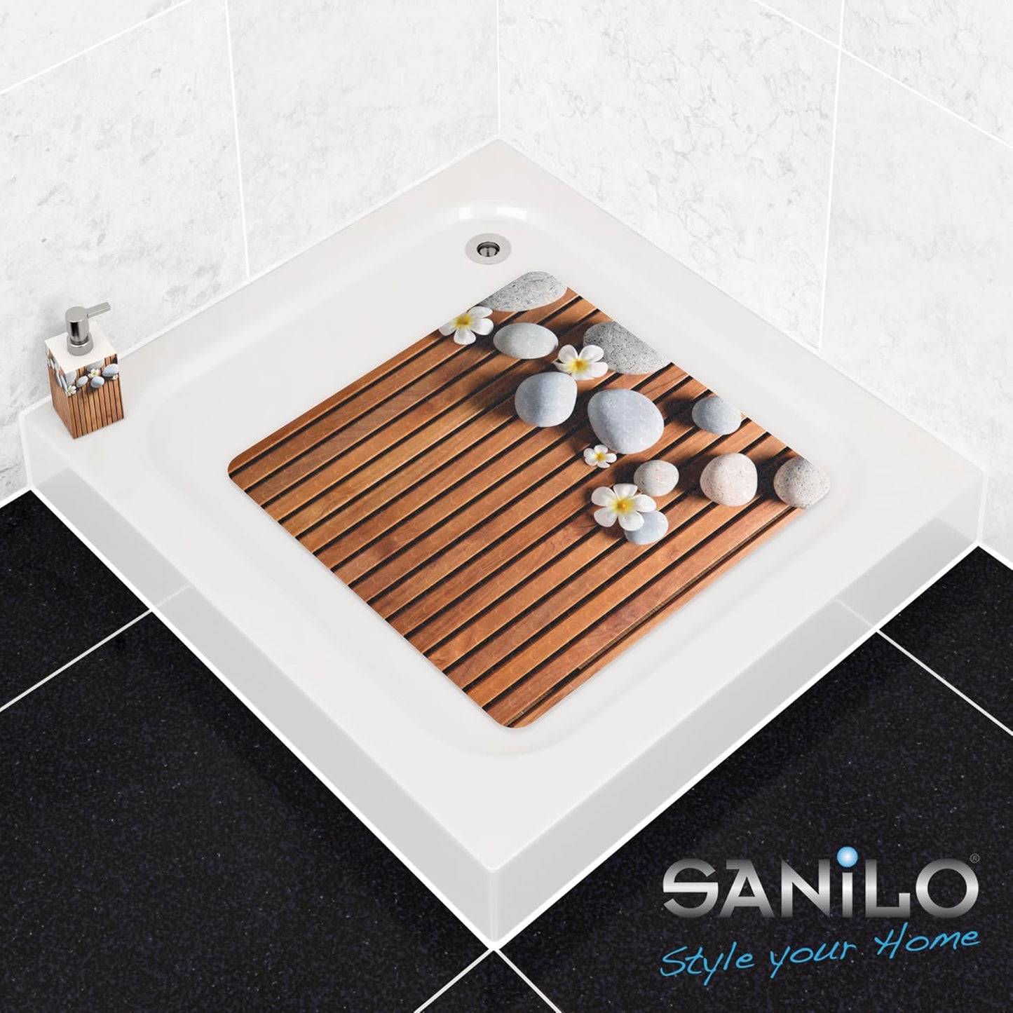 Badematte Zentara 53x53cm rutschfest & schimmelresistent, Zentara