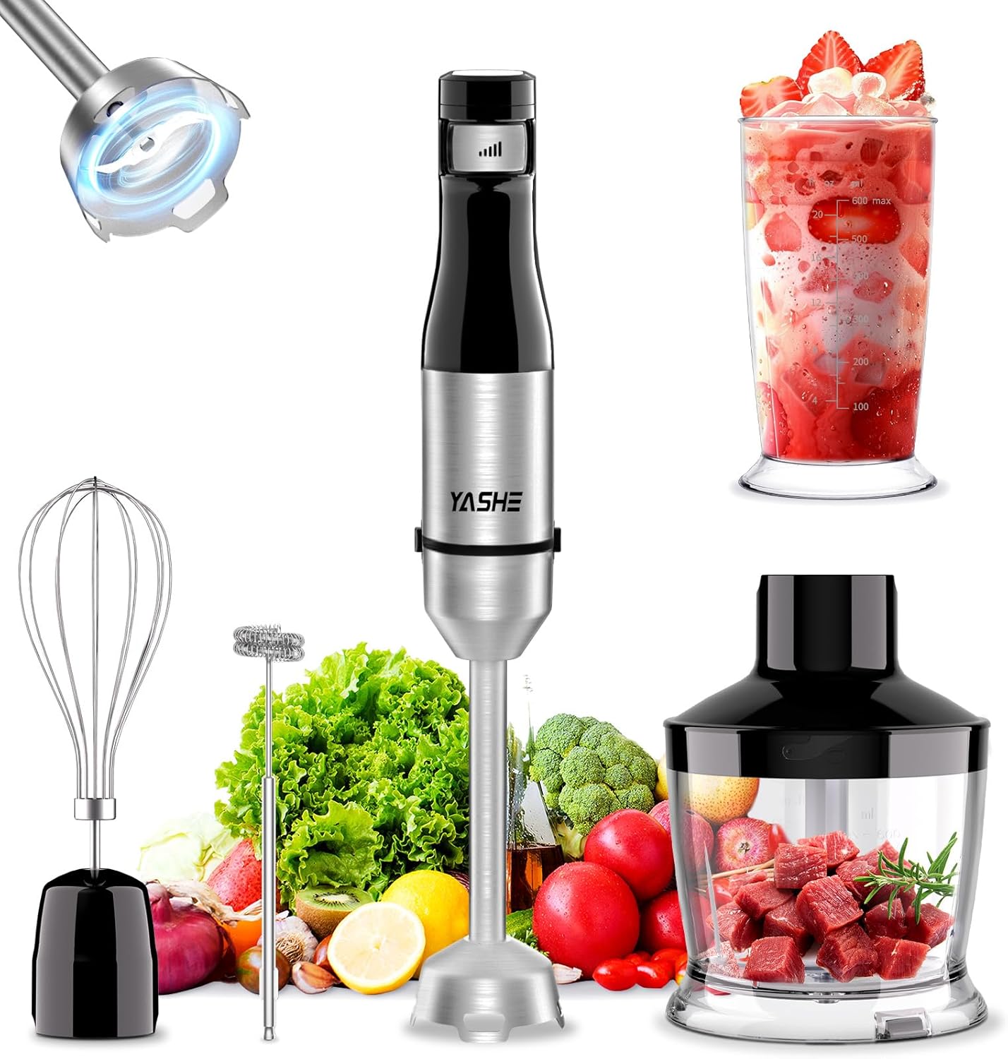 5-in-1 Stabmixer mit Zubehör