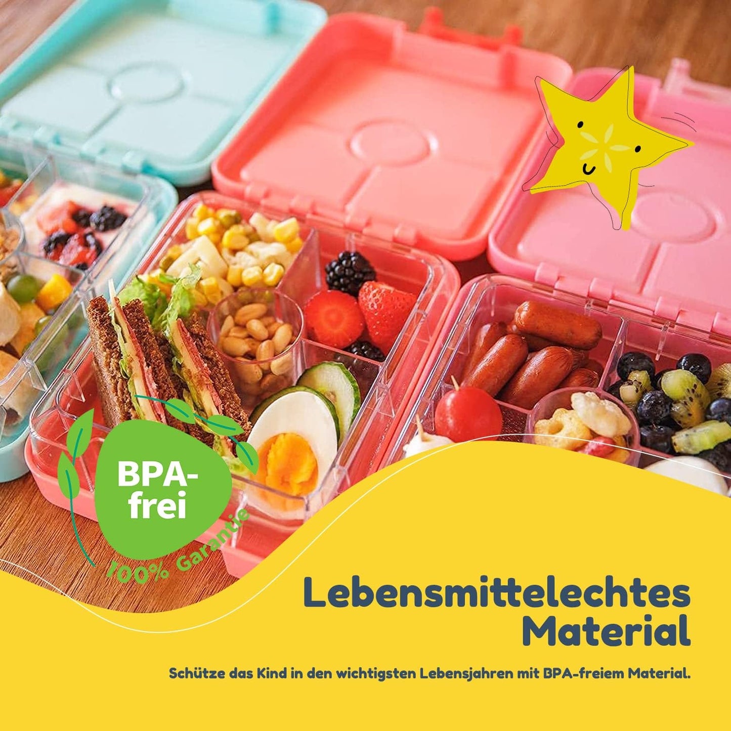 Auslaufsichere Bento Box, Coral