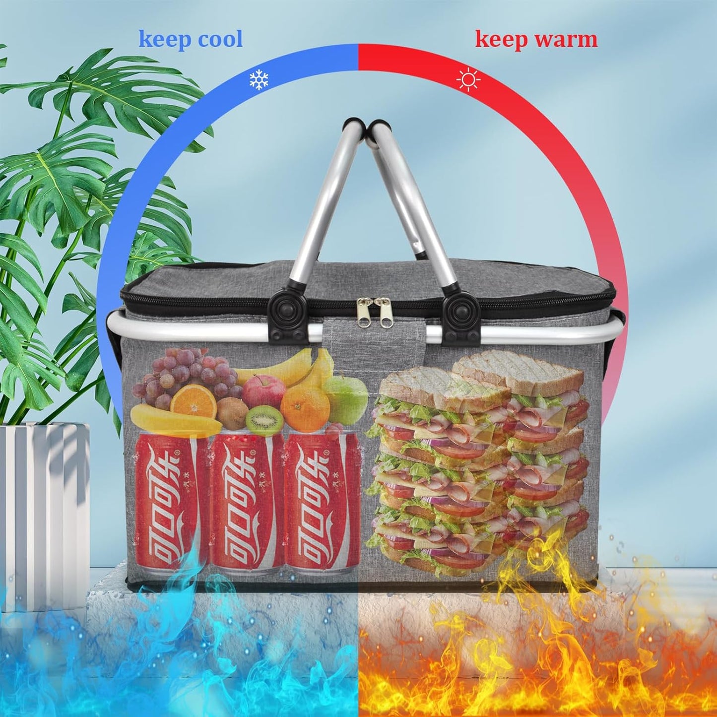 Faltbarer Picknickkorb