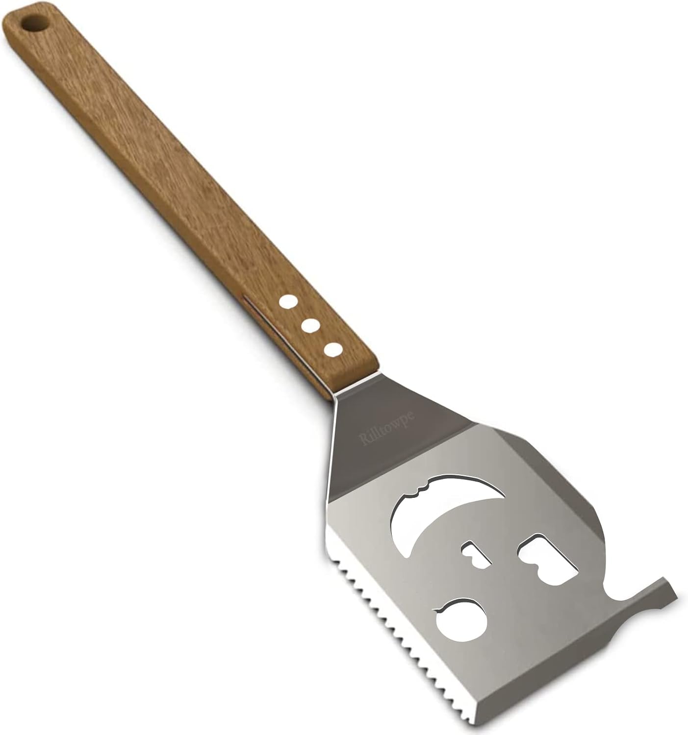 Grillspatel, Griff in Holzfarbe