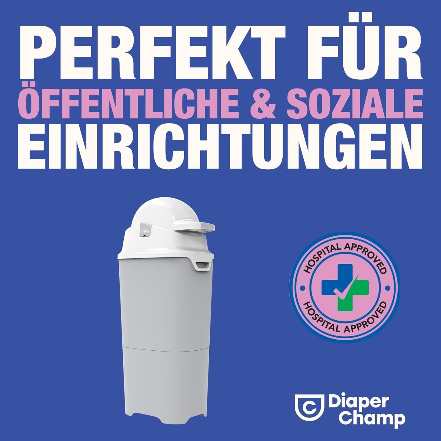 Geruchsdichter Windeleimer One Maxi, silber