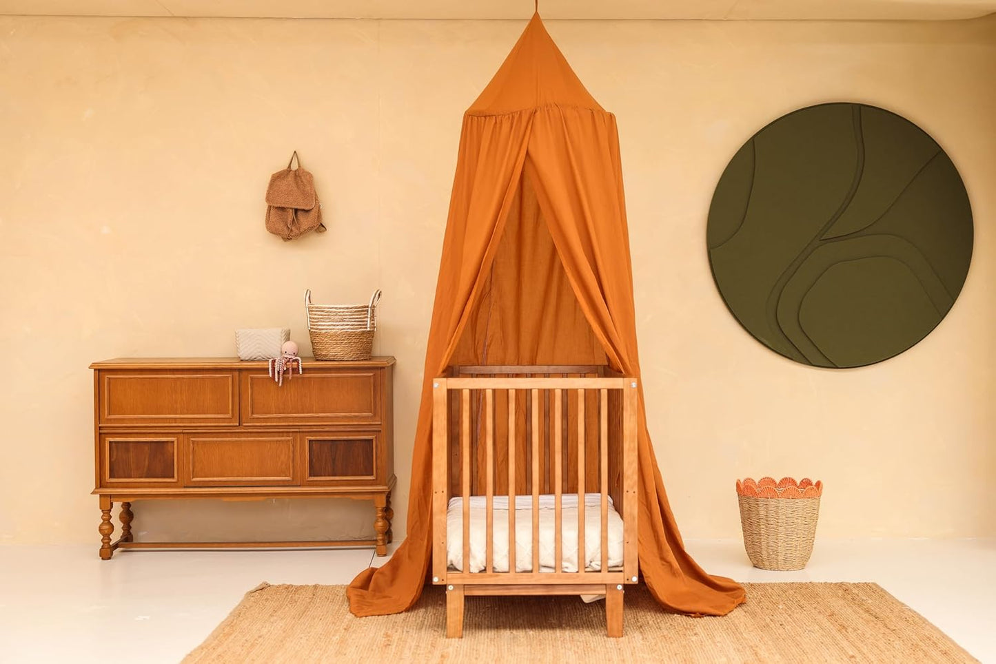 Betthimmel für Babybett und Stubenwagen, Karamell 55 x 240 x 420 CM