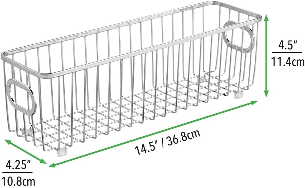 8-teiliges Bad Organizer-Set, Silberfarben