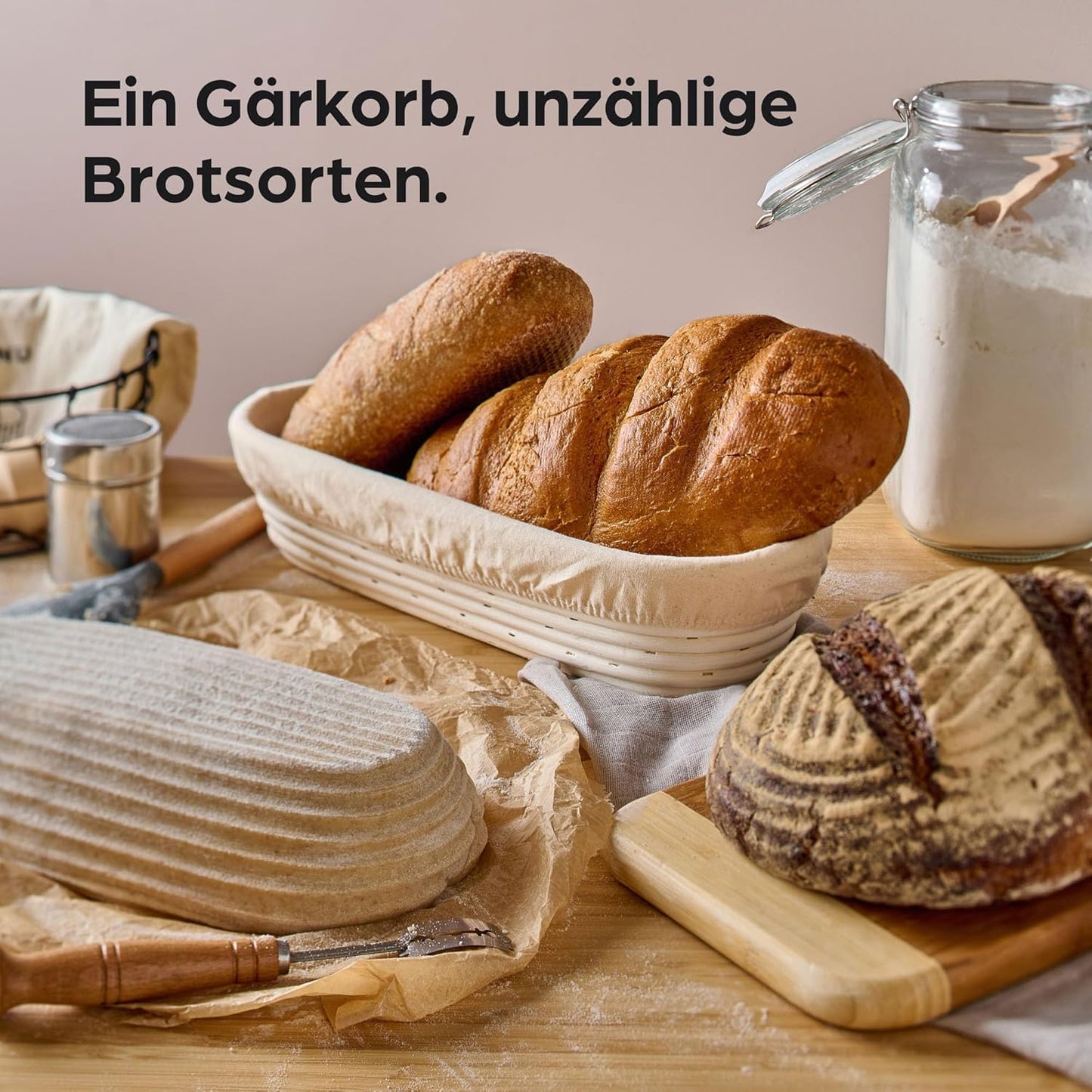 Gärkorb-Set, 35 cm