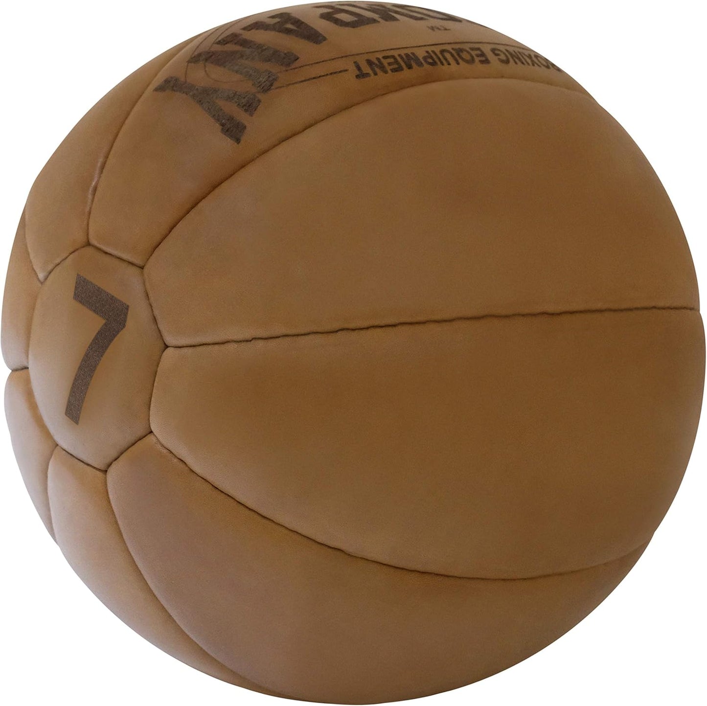 Vintage Medizinball, 7 kg Braun