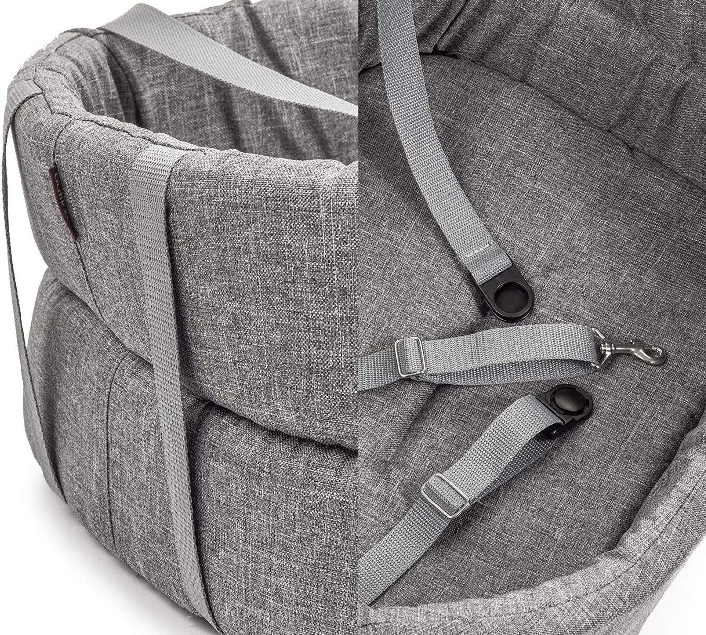 Hunde-Autositz, S (1er Pack) Grau - Polyester: Leinenimitat