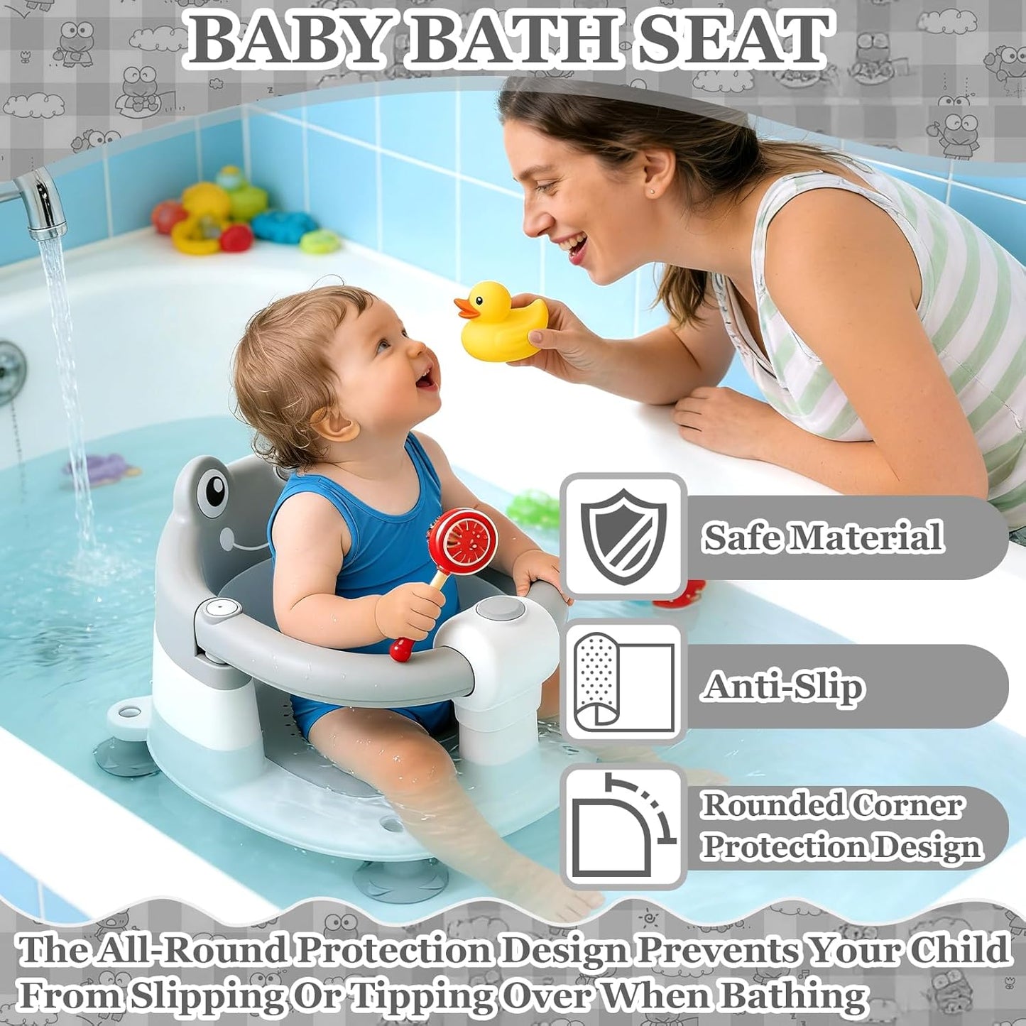 Badewannensitz für Babys und Kleinkinder ab 6 Monaten