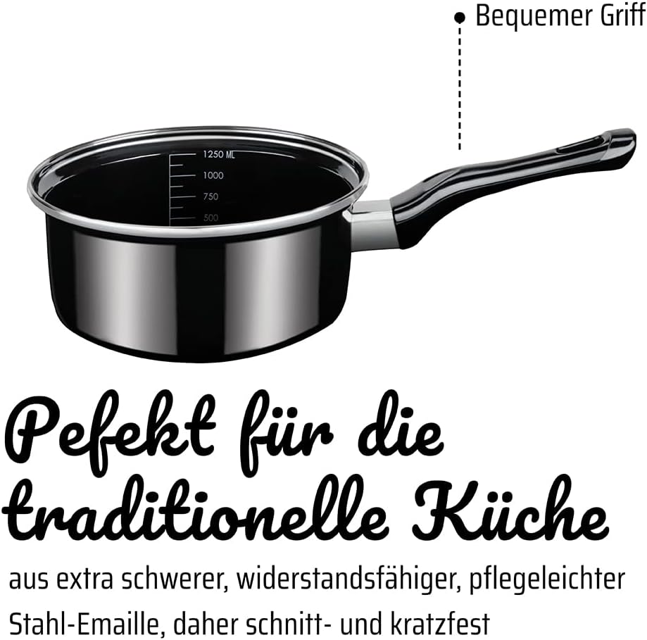 7-teiliges Kochtopf-Set Profi-Black-Star