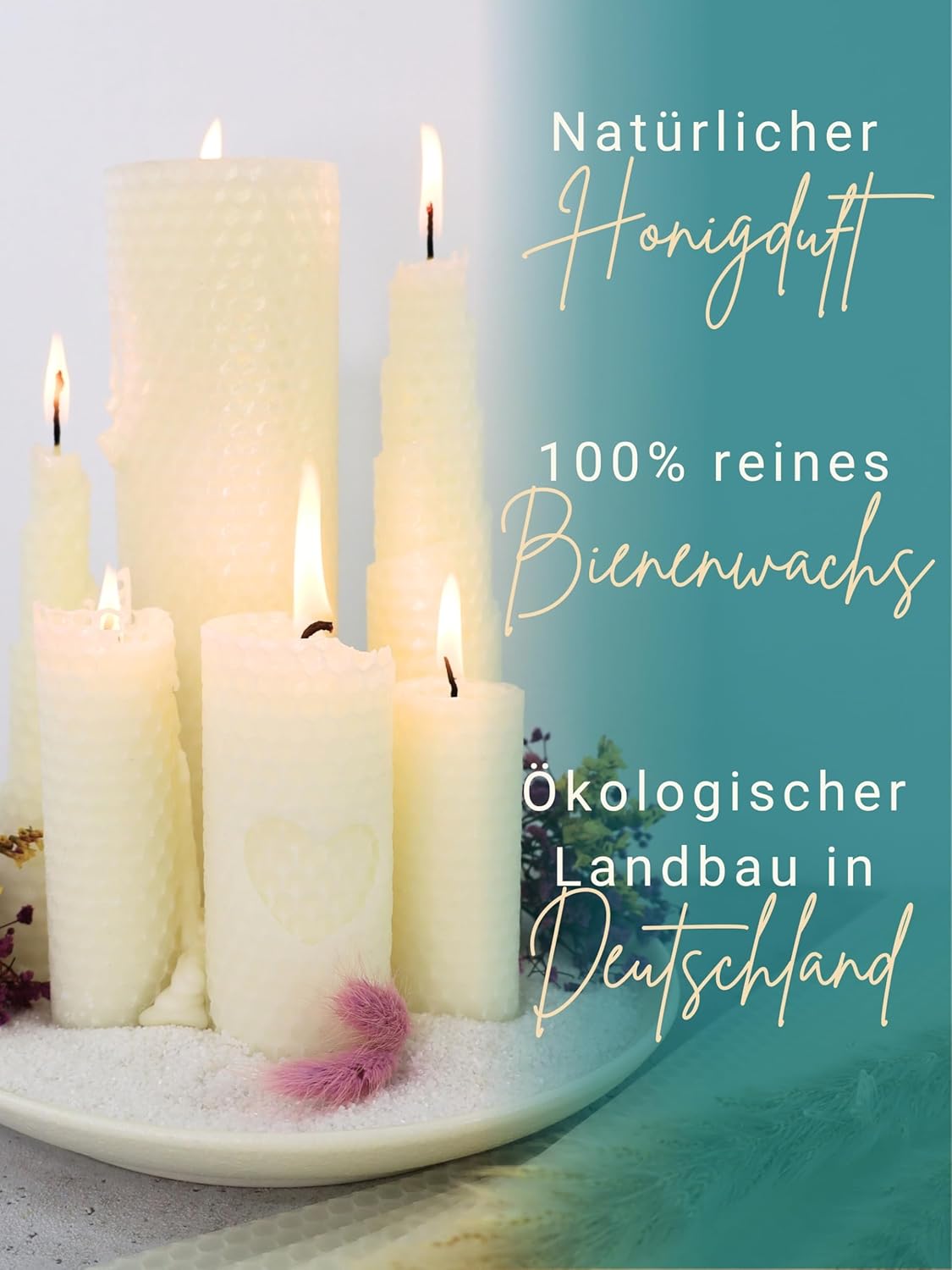 15 Stück Bienenwachsplatten für Kerzen, Weiß