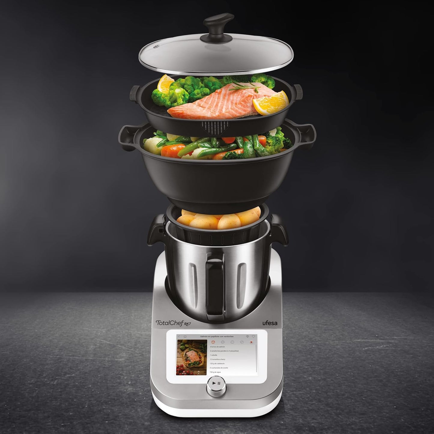 TotalChef RK7 Multifunktions-Küchenmaschine mit WLAN, RK7