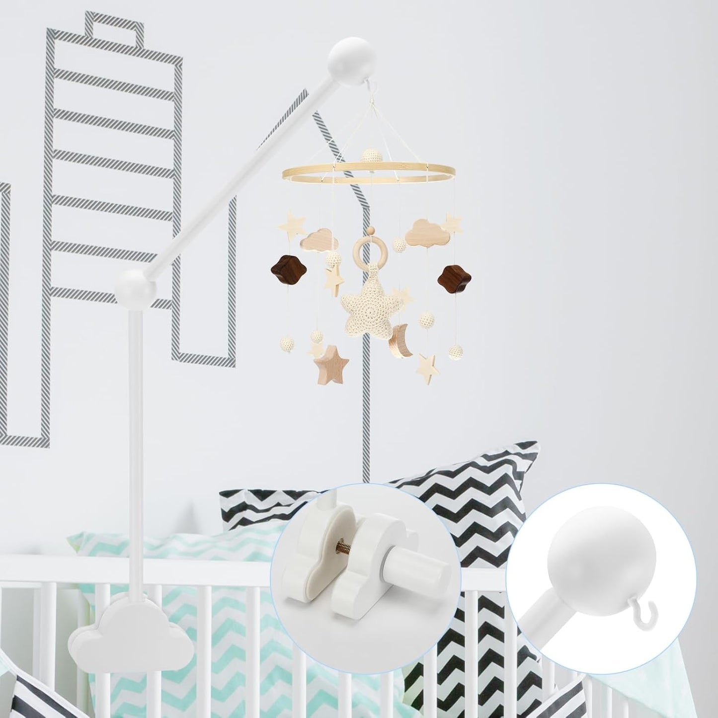 Höhenverstellbare Baby-Mobile-Halterung