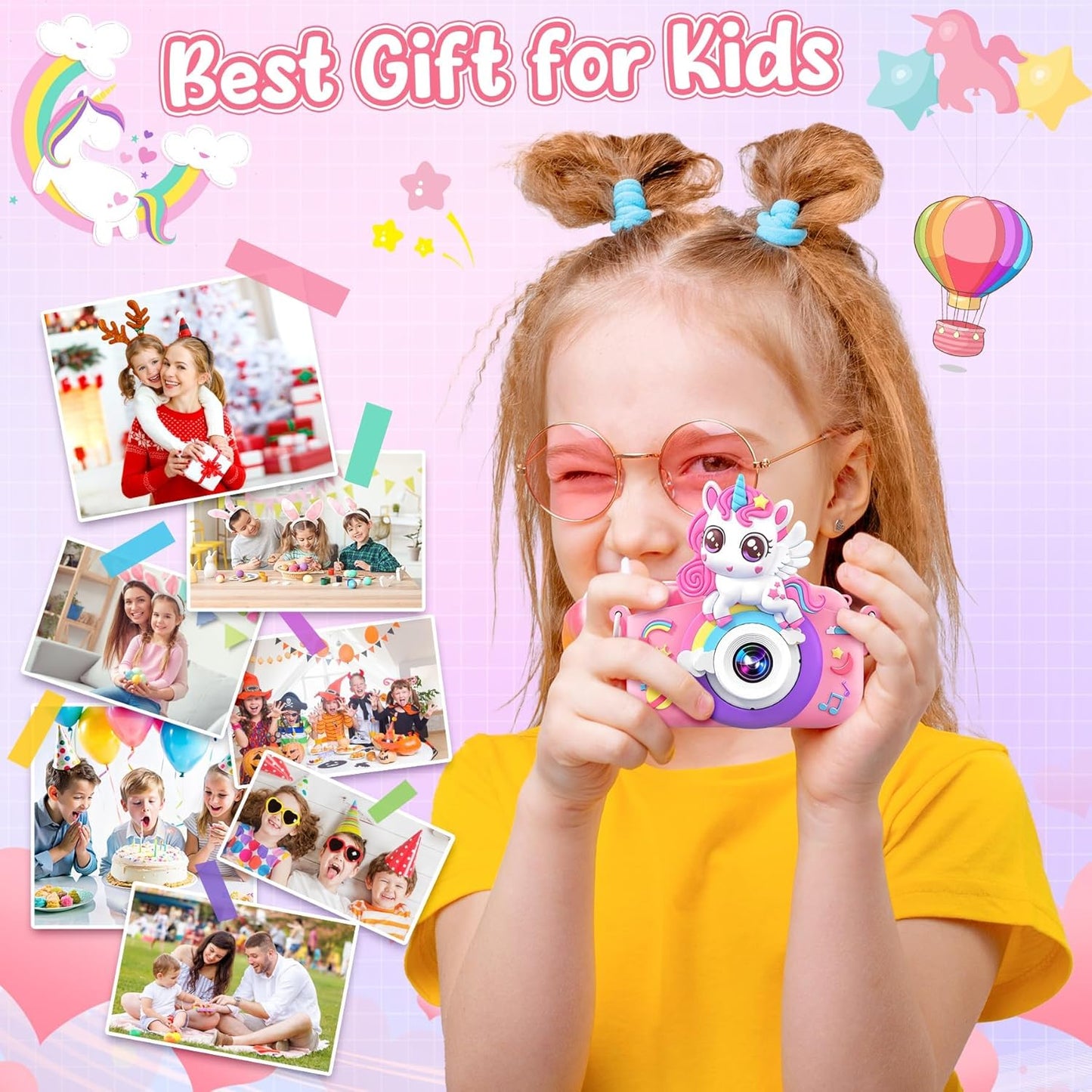 Digitalkamera für Kinder mit 2.0 Bildschirm, Pink
