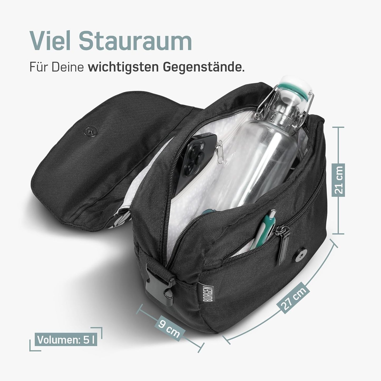 Lenkertasche KLICKfix, Mit Adapter, Blume Reflektor