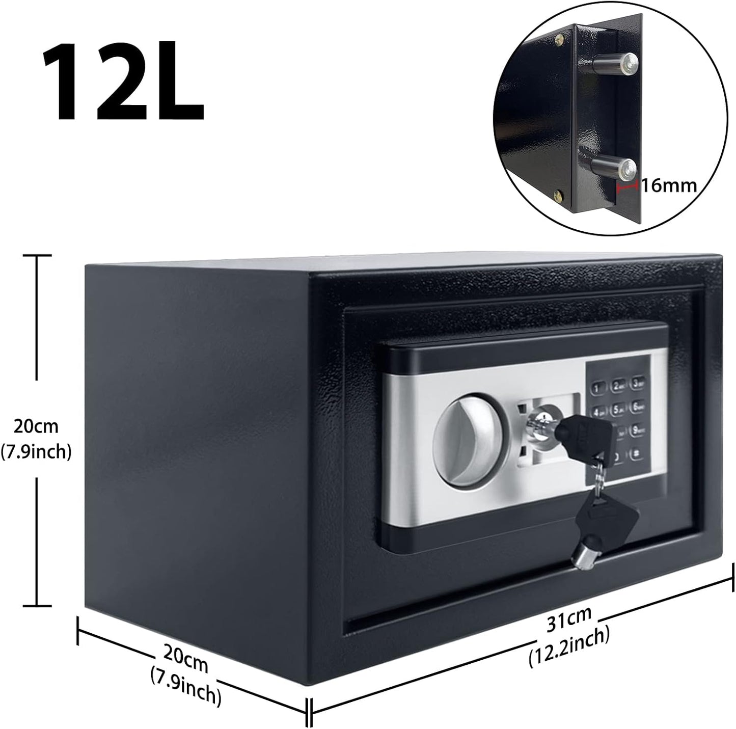 Elektronischer Möbeltresor, S, 12L