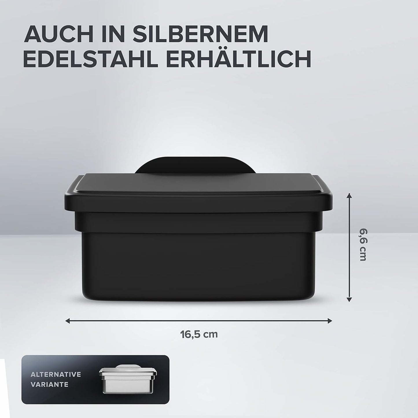 Feuchttücher-Aufbewahrungsbox, Schwarz Zum Kleben