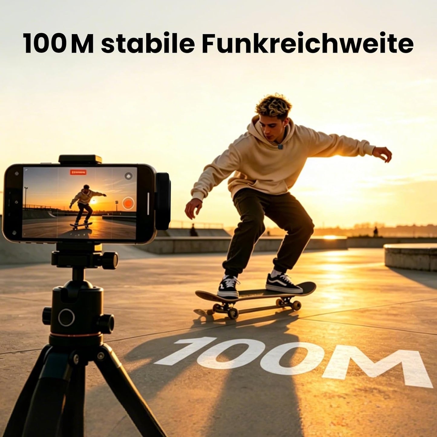 Wireless Lavalier Mikrofon mit Ladecase